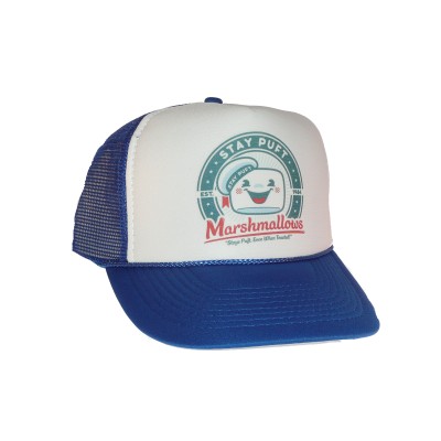 Stay Puft Marshmallows hat Trucker Hat Mesh Hat royal blue Ghostbusters movie  eb-37475383